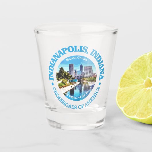 Indianapolis (steden) shot glas (Voorkant)