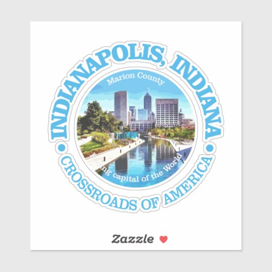 Indianapolis (steden) sticker (Vel)