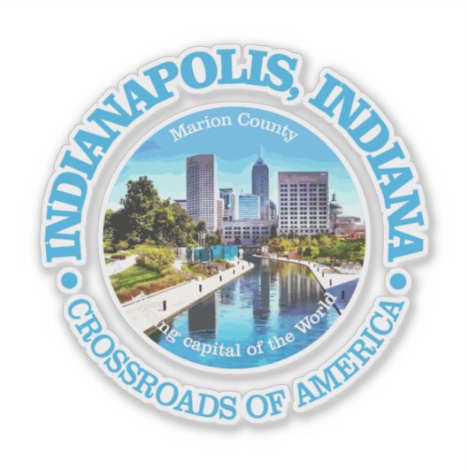 Indianapolis (steden) sticker (Voorkant)