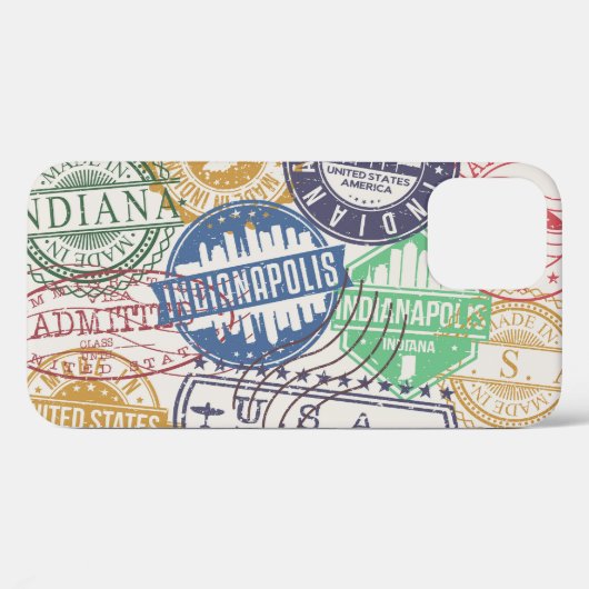 Indianapolis stempels: Reiszegelset. Case-Mate iPhone Case (Achterkant (horizontaal))