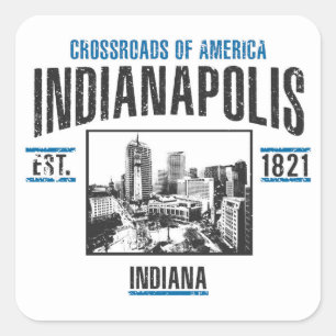 Indianapolis Vierkante Sticker