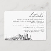 Indianapolis Wedding Hotel Kamer Blok Details Informatiekaartje (Voorkant)