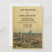 Indianapolis Wedding Invitation Indiana Kaart (Voorkant)