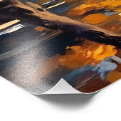 Indianapolis White Bridge Over the White River  Foto Afdruk (Hoek)