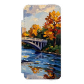 Indianapolis White Bridge Over the White River  Incipio iPhone Portemonnee Hoesje (Voorkant Agenda)