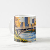 Indianapolis White Bridge Over the White River  Koffiemok (Voorkant links)