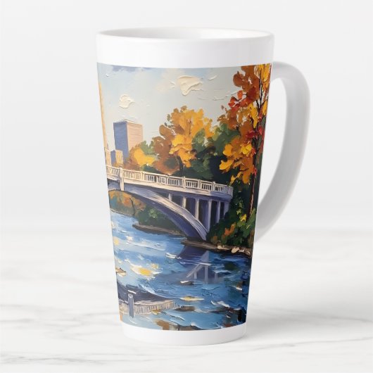 Indianapolis White Bridge Over the White River  Latte Mok (Rechterhoek)