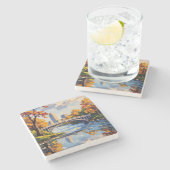 Indianapolis White Bridge Over the White River Stenen Onderzetter (Zijkant)