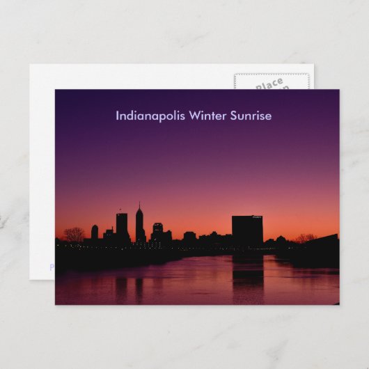 Indianapolis Winter Sunrise Briefkaart (Voorkant / Achterkant)