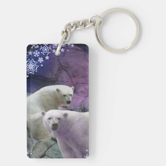 Indianapolis Zoo Polar Beer Snowflakes Sleutelhanger (achterkant)