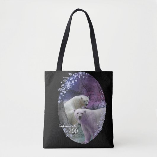 Indianapolis Zoo Polar Beer Snowflakes Tote Bag (Voorkant)