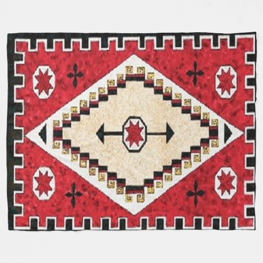 INDIANated) Vliegtuigbakken Fleece Deken (Voorkant (Horizontaal))