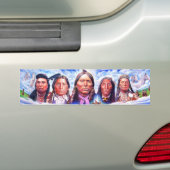 Indianen Beroemde Indiase chefs schilderen Bumpersticker (Op auto)
