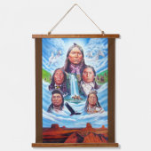 Indianen Beroemde Indiase chefs schilderen Hangend Wandkleed (Voorkant)