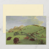  Indianen, Buffalo Chase door Catlin (Voorkant / Achterkant)