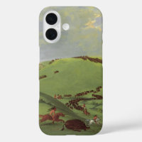  Indianen, Buffalo Chase door Catlin