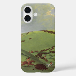  Indianen, Buffalo Chase door Catlin iPhone 16 Hoesje