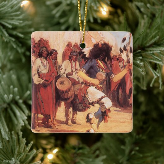  Indianen, Buffalo Dance van Cassidy Keramisch Ornament (Boom)