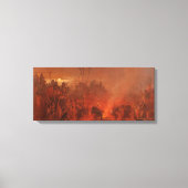 Indianen, Buffalo Dance van Wimar Canvas Afdruk (Voorkant)