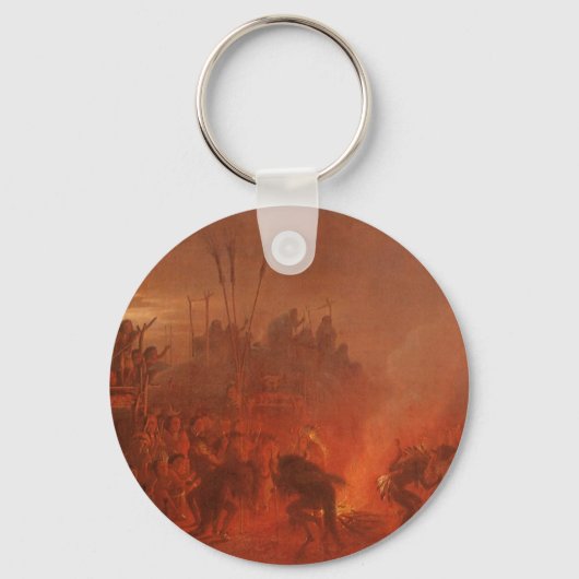  Indianen, Buffalo Dance van Wimar Sleutelhanger (Voorkant)