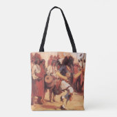  Indianen Buffalo Dancer door Cassidy Tote Bag (Achterkant)