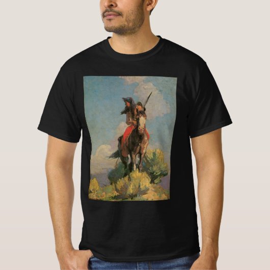  Indianen, Crow Outlier van Dunton T-shirt (Voorkant)