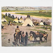 INDIANEN FLEECE DEKEN (Voorkant (Horizontaal))