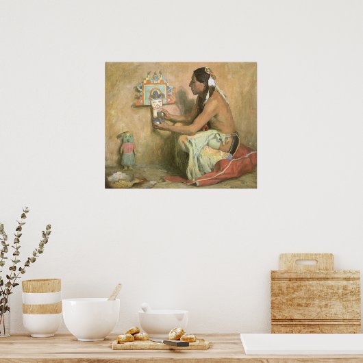  Indianen, Hopi Katchina van Couse Poster (Keuken)