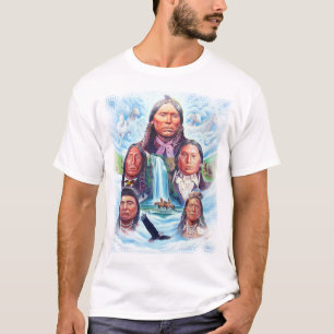 Indianen Indiase Chiefs Mannen Basic White T-shirt