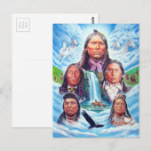 Indianen kunstschilderkunst briefkaart (Voorkant / Achterkant)