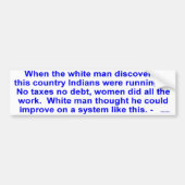 indianen lopen bumpersticker (Voorkant)