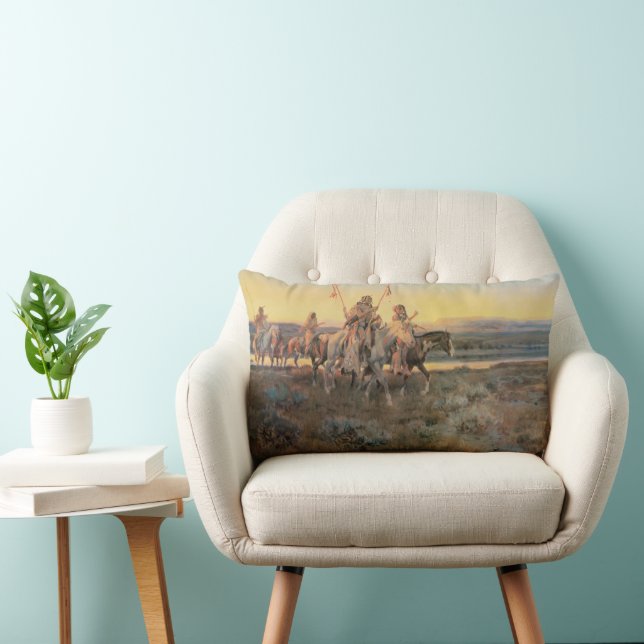  Indianen, Piegans van CM Russell Kussen (Stoel)