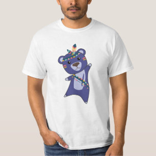 Indianenblauw Beer met Teddy Feather T-shirt