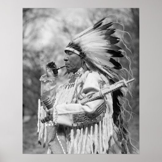 Indianenhoofd Whirlwind Soldier, 1925. Antiek Poster (Voorkant)