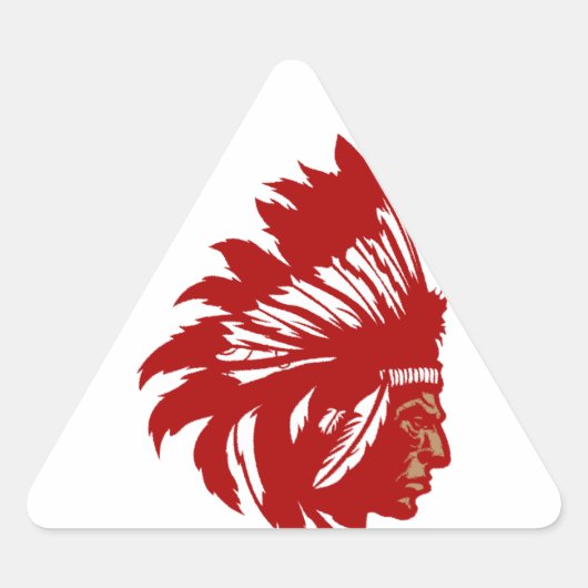 Indianer Häuptling Kopf Native American chief head Sticker (Voorkant)