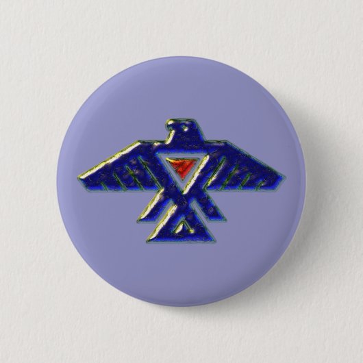 Indianer native american anishinabe ojibwe ojibwa ronde button 5,7 cm (Voorkant)