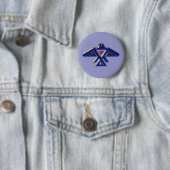 Indianer native american anishinabe ojibwe ojibwa ronde button 5,7 cm (In situ)