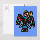 Indianer Native American Rabe raven Briefkaart (Voorkant / Achterkant)