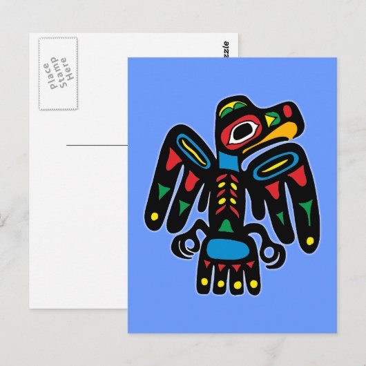 Indianer Native American Rabe raven Briefkaart (Voorkant / Achterkant)