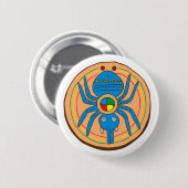 Indianer Native American Spinne spider Ronde Button 5,7 Cm (Voorkant /achterkant)