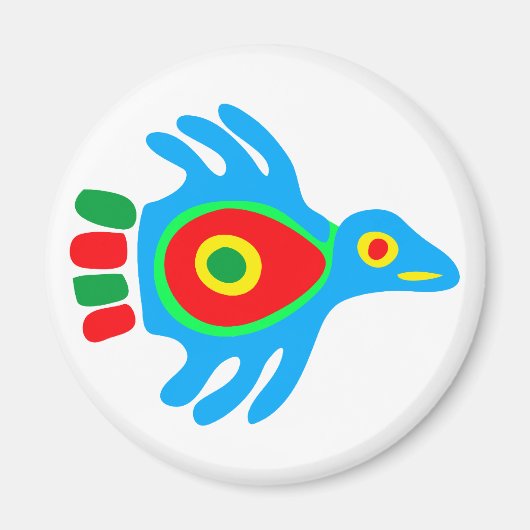 Indianer native american Vogel bird Magneet (Voorkant)