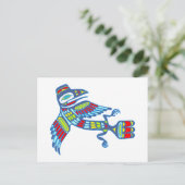Indianer Rabe Native american Raven Briefkaart (Staand voorkant)