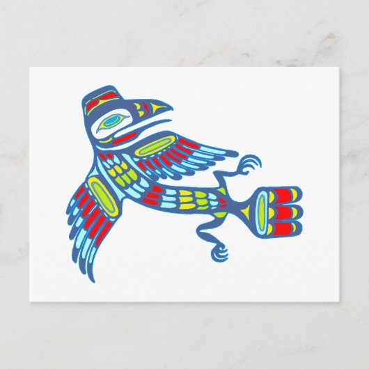 Indianer Rabe Native american Raven Briefkaart (Voorkant)