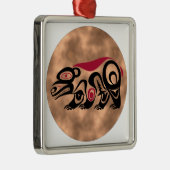 Indianer Schild Native American shield Metalen Ornament (Rechts)