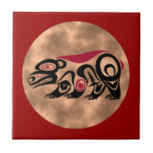 Indianer Schild Native American shield Tegeltje (Voorkant)