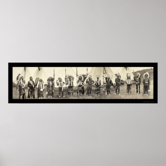 Indians Astoria OR Foto 1911 Poster (Voorkant)