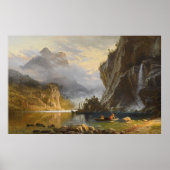 Indians Spear Vist Albert Bierstadt Poster (Voorkant)
