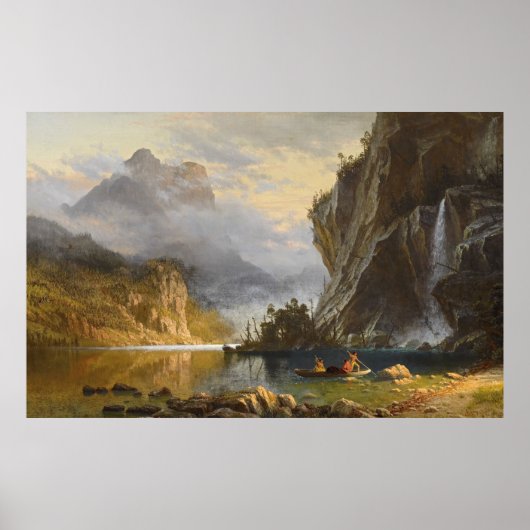 Indians Spear Vist Albert Bierstadt Poster (Voorkant)