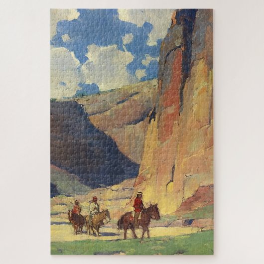 “IndiansThrough Canyon de Chelly” door Edgar Payne Legpuzzel (Verticaal)