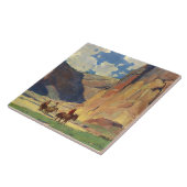 “IndiansThrough Canyon de Chelly” door Edgar Payne Tegeltje (Zijkant)